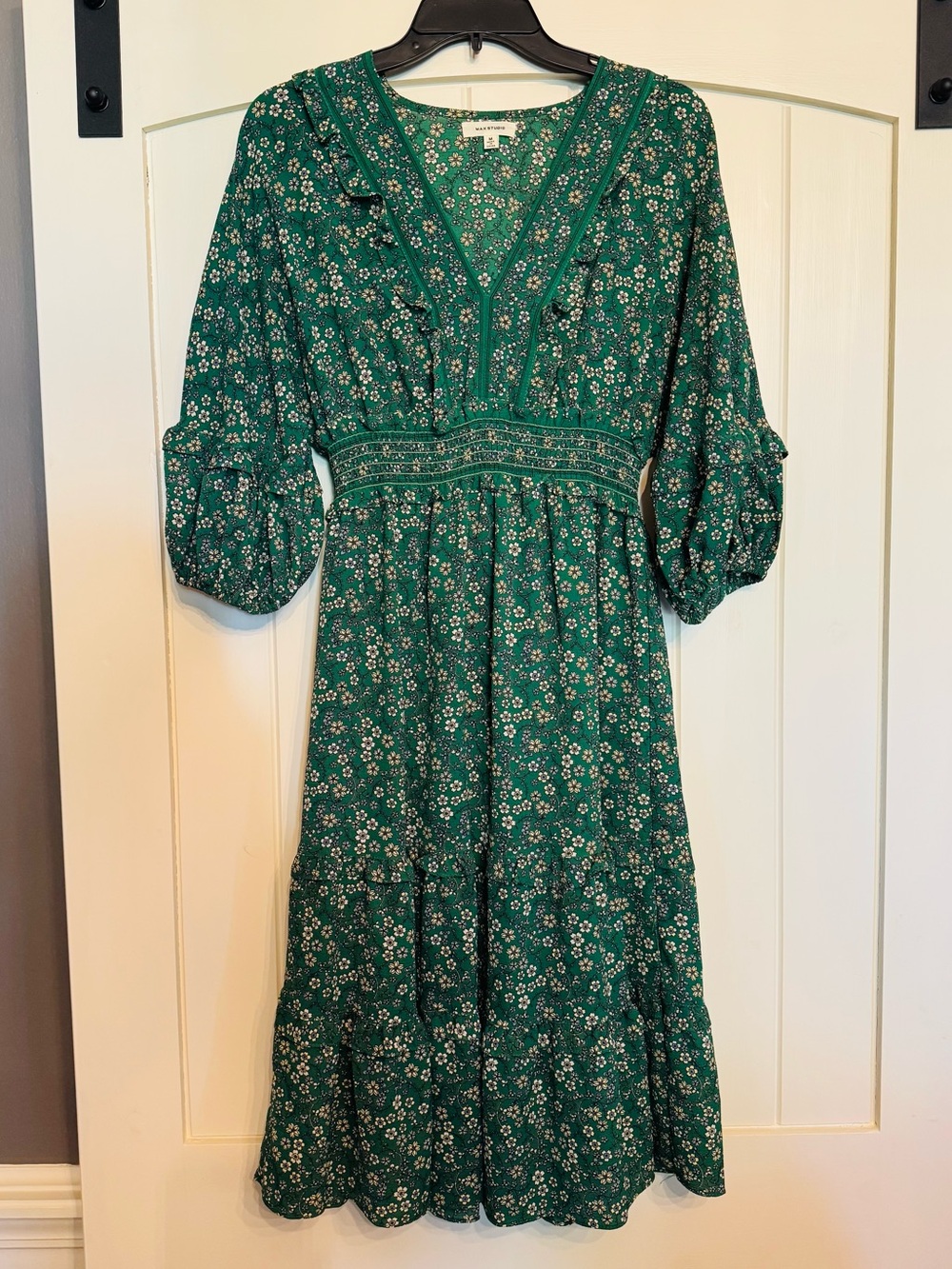 Green Floral Midi Dress - Max Studio Brand